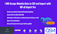 scrape website data to CSV and import with wp all import