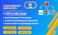 convert bank statement PDF to excel,CSV in quickbooks and xero to reconciliation