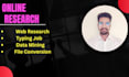 do online research, data mining and web research