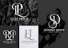 minimalist monogram initial letter fashion clothing brand logo design