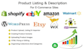 do shopify product listing, woocommerce product upload, add products, data entry