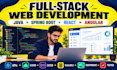build java, spring boot, rest API, react angular projects