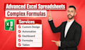 design advanced excel spreadsheets with complex formulas