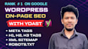 do perfect on page SEO on wordpress website using yoast