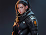 make a sci fi character and sci fi art