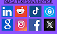 takedown harassing defaming content from google,fb,ig,yt, reddit under dmca