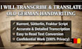 transcribe your old german sütterlin, kurrentschrift and fraktur handwriting