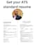 create a technical resume that goes through ats
