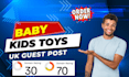 publish baby kids toys article with UK guest post backlink