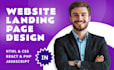 create custom code website in html css javascript react nodejs nextjs as backend