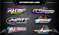 create cool automotive racing logo with 3d style