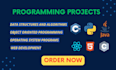 write code,scripts,assignments in python java,c,cpp,sql,programming projects