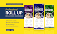 do roll up, pull up banner and signage, backdrop design