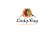 creative ladybug lawn service logo design