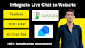 integrate live chat tawk tidio chatbot to website