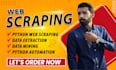 do fast python web scraping, data extraction and automation