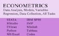 econometric and statistical data analysis with stata,r,eviews,python, excel,spss