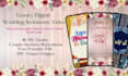 custom digital wedding invitation with couple illustration send via whatsapp