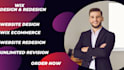 do wix website design, wix ecommerce website,  and wix redesign