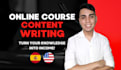 write profitable online course content today