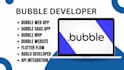 bubble developer, bubble web app, saas app, mvp, website, api, adalo, flutter