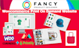 create a woocommerce pod website with fancy product designer