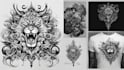 create dope black and white tattoo design