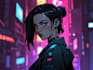 draw cyberpunk illustration style