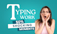 provide typing work completed within 12 hours