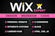 design redesign and custom code in wix website