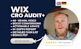 do an indepth wix cro website audit, conversion rate optimization review