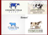 create a unique eye catching agriculture cow bull farm logo design