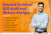 do technical SEO audit,site ranking analysis for wordpress,shopify,wix, any cms