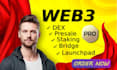 develop token launch launchpad dex presale staking bridge on evm sol bnb xrp