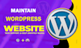 do maintenance or website manager for wordpress website help