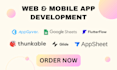 craft glide app appsheet appgyver google sheet thunkable flutterflow mobile app