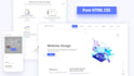 create a landing page website using html css js