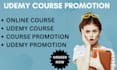 do udemy course promotion udemy course marketing online course promotion