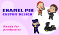 design custom enamel pin ready for production