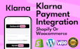 do klarna integration shopify or woocommerce store