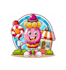 design sweet amazing candy mascot logo