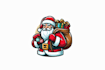 design spread christmas santa mascot logo
