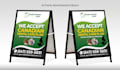 design sidewalk sign sandwich board a frame sign