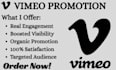 do organic video vimeo promotion youtube promotion vimeo
