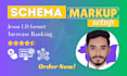 setup schema markup, rich snippet structure data for your website