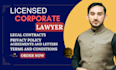 draft legal contracts, agreements, nda and custom privacy policies