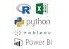 data analysis and visualization services python, sql, excel