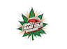 design creative burger logo with satisfaction guaranteed