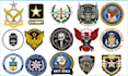 do military, army, tactical, patches, badge, skulls, sticker and circular logo