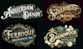 make unique barber shop  vintage, tattoo design